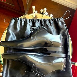 NWOT Dolce & Gabbana Black Leather Men’s Dress Shoes Size 7